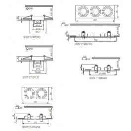 SEIDY CT-DTL450-al 4-es spot
