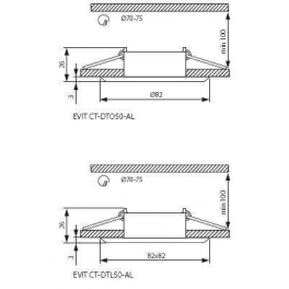 EVIT CT-DTL50-AL MR16 ALU SPOT