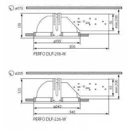 DLP-218-W IP44 EVG PERFO T2U lpt.