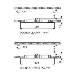 ROUNDA LED SMD 11W-NW 4000-4500K 40000h