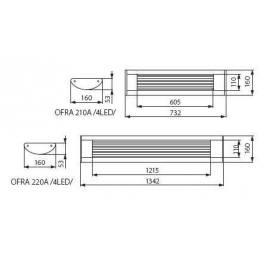 OFRA 210A-W lpt.T8 led csőhöz