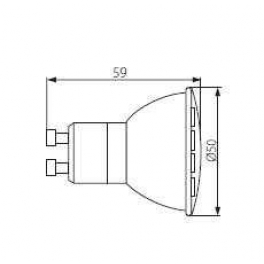 LED15 C 5W GU10-WW 430LM 120° átl.b.