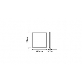 LED panel 6W NW falra szerelhető négyszögletes