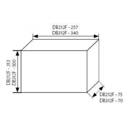 DB212F 2X12P/FMD süllyesztett doboz