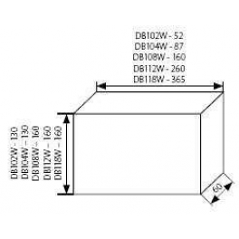 DB102W1X2P/SM kismegszak.burkolat