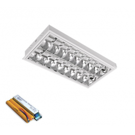 EG LENA-V süllyesztett lámpatest LED fénycsővel (600MM) 2X10W 4000K BM 595x2950m