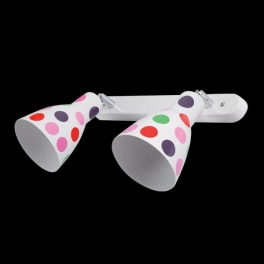 EG DOTS 2 izzós fehér spot lámpa szines pöttyekkel