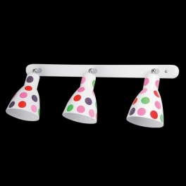 EG DOTS 3 izzós fehér színű spot lámpa szines pöttyökkel