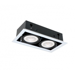 EG QUAD212 2x12W 230V 4000K 120° sötét szürke lámpatest