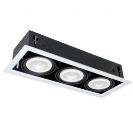 EG QUAD312 3x12W 230V 4000K 120° ezüst lámpatest