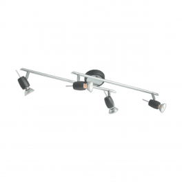 EG VRANA 4 (5.5W) izzós LED mennyezeti lámpa 2700K ezüst + fekete GU10