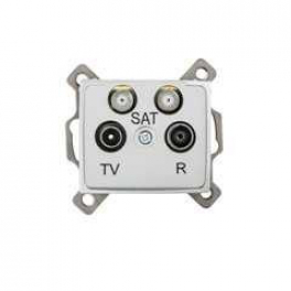 DOMO 01-1590-043 ezüst antenna csatlakozó aljzat TV/R/SAT/SAT végzáró