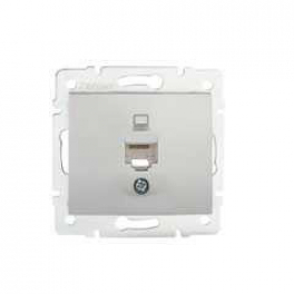 DOMO 01-1390-043 ezüst adatcsatlakozó aljzat (RJ45 Cat 5e Jack)
