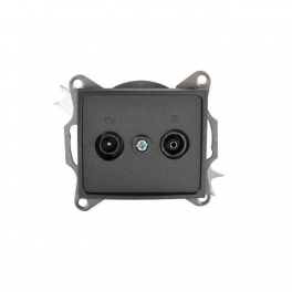 DOMO 01-1320-041 grafit antenna csatlakozó TV/FM aljzat, átmenő