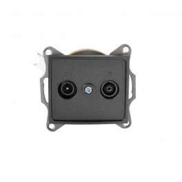 DOMO 01-1330-041 grafit antenna csatlakozó TV/FM aljzat, végzáró
