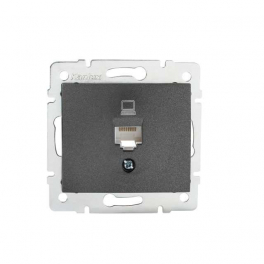 DOMO 01-1390-041 grafit adatcsatlakozó aljzat (RJ45 Cat 5e Jack)