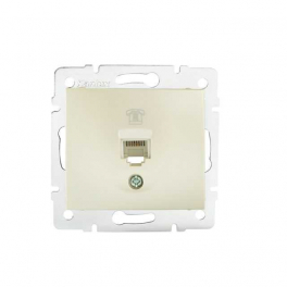 DOMO 01-1370-030 gyöngyház telefon csatlakozó aljzat (RJ11)