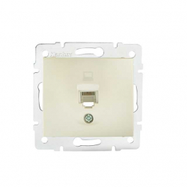 DOMO 01-1390-030 gyöngyház adatcsatlakozó aljzat (RJ45 Cat 5e Jack)