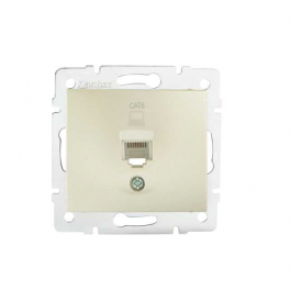 DOMO 01-1400-030 gyöngyház adatcsatlakozó aljzat (RJ45 Cat 6 Jack)