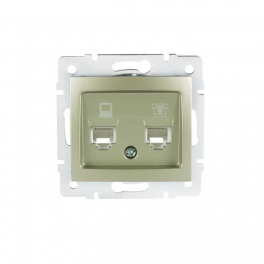 DOMO 01-1430-050 pezsgő adatcsatlakozó aljzat (RJ45 Cat 5e+RJ11)