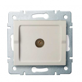 LOGI 02-1290-003 krém antenna csatlakozó TV aljzat, átmenő