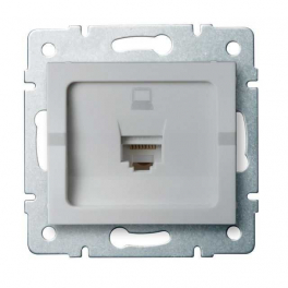 LOGI 02-1400-043 ezüst adatcsatlakozó aljzat (RJ45 Cat 6 Jack)