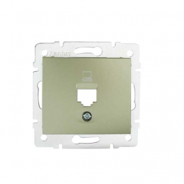 DOMO 01-1399-050 pezsgő csatlakozó aljzat burkolat (RJ45 Jack), aljzat nélkül