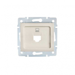 LOGI 02-1399-003 krém csatlakozó aljzat burkolat (RJ45 Jack), aljzat nélkül