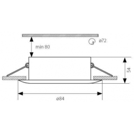 QUELES CT-DS83-SN nikkel       IP44 MR16