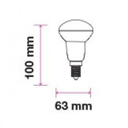 VT-263 LED 8W R63 E27 WW izzó (Samsung chip)