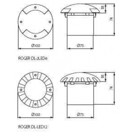 ROGER DL-LED12 talajlámpa IP66